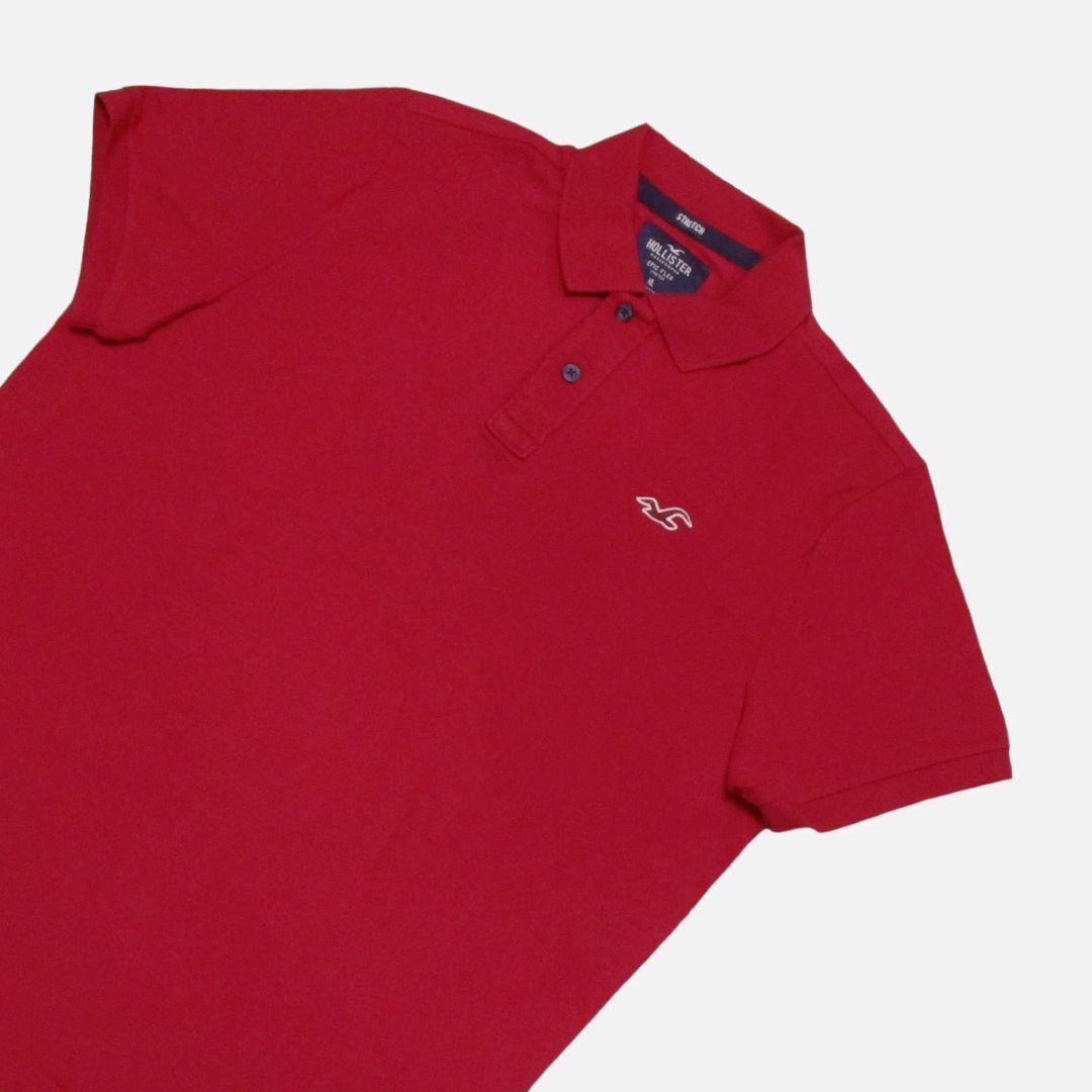 Hollister(ホリスター)の★新品★ホリスター★鹿の子ポロシャツ (Red/XL) メンズのトップス(ポロシャツ)の商品写真