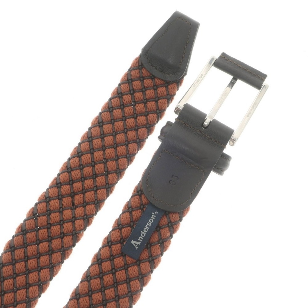 新品】アンダーソンズ Andersons メッシュベルト オレンジブラウンx