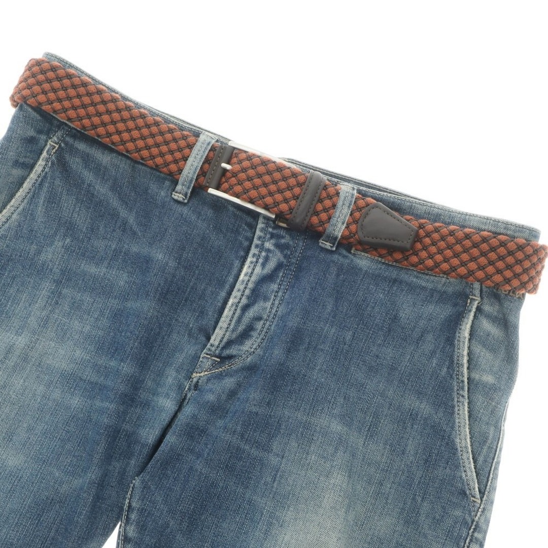 新品】アンダーソンズ Andersons メッシュベルト オレンジブラウンx