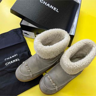 CHANEL シャネル ムートンブーツ BLACK 38