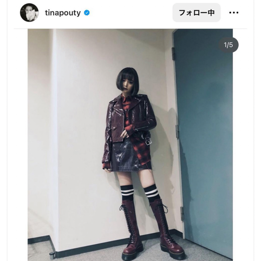 Dr.Martens(ドクターマーチン)の超激レア　Dr.Martens 厚底ロングブーツ　20ホール レディースの靴/シューズ(ブーツ)の商品写真