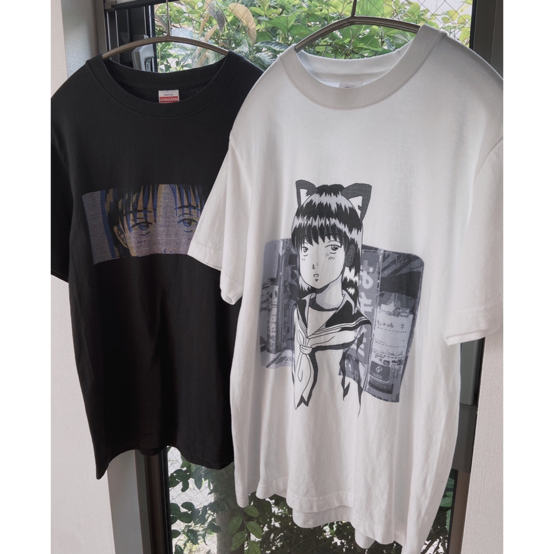 Lochie(ロキエ)の美品　suzuri/スズリ　used 半袖　黒　アニメTシャツ　ユニセックス メンズのトップス(Tシャツ/カットソー(七分/長袖))の商品写真