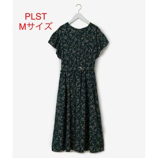 プラステ(PLST)の未使用＊雑誌掲載 PLST ＊上品&上質素材 プリントミックスブラウジングワンピ(ロングワンピース/マキシワンピース)