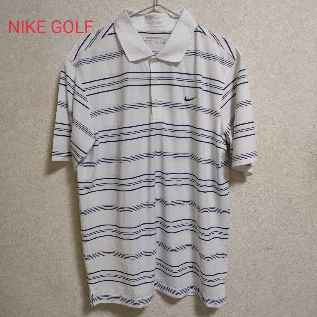 NIKE(ナイキ)の❲美品❳NIKE GOLF  ナイキゴルフ ポロシャツ ボーダー　FIT DRY メンズのトップス(ポロシャツ)の商品写真