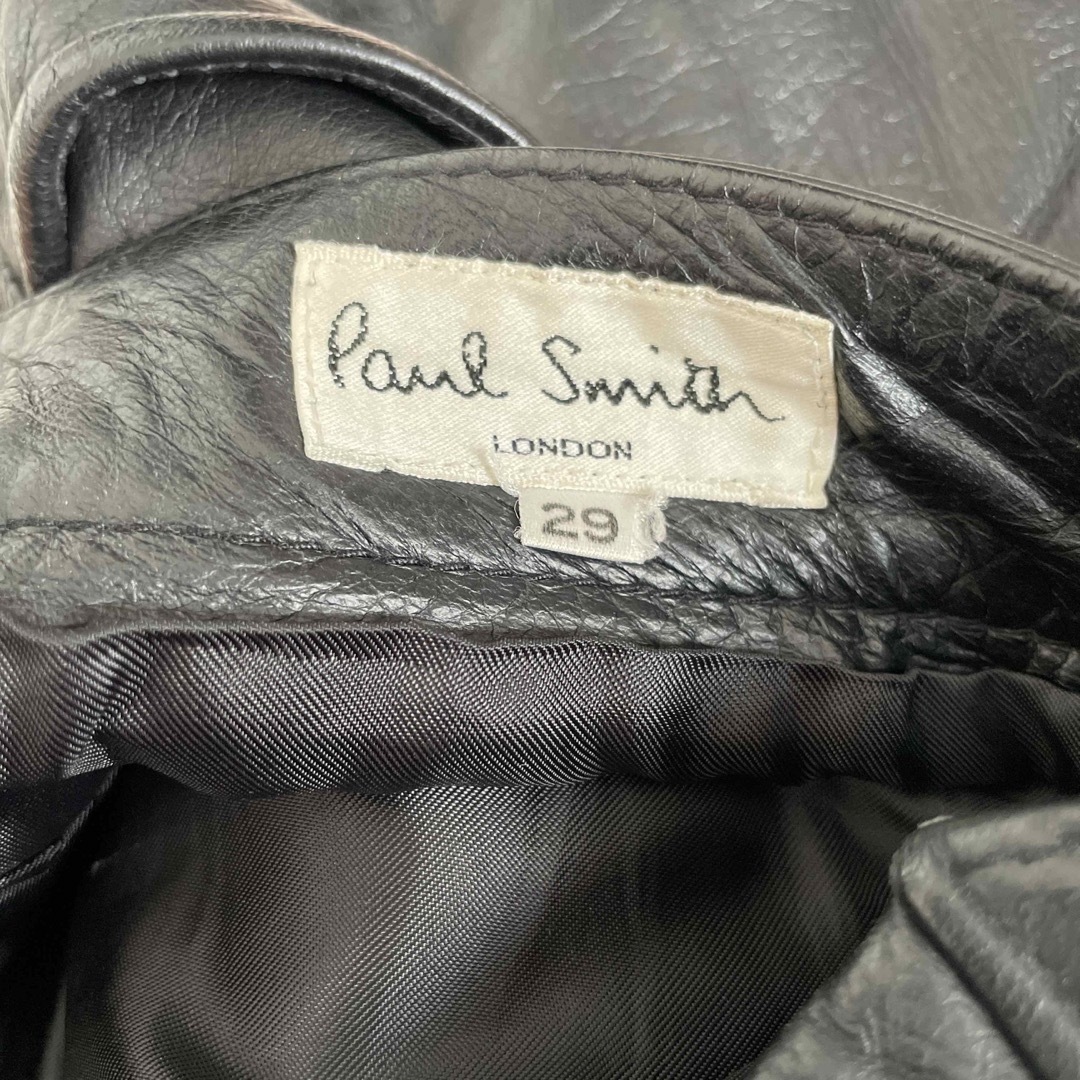 Paul Smith(ポールスミス)のPaul Smith レザーパンツ ブラック 牛革 メンズのパンツ(その他)の商品写真