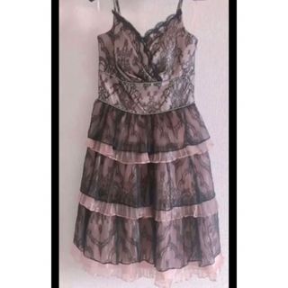 SALE!!新品 GENEVIVIEN ティアード クリスタル レース ドレス