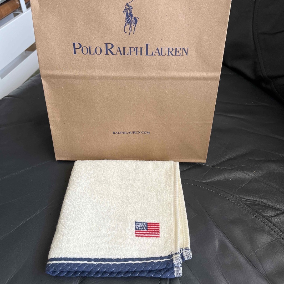 POLO RALPH LAUREN(ポロラルフローレン)の新品　未使用品　ポロラルフローレン　タオルハンカチ メンズのファッション小物(ハンカチ/ポケットチーフ)の商品写真