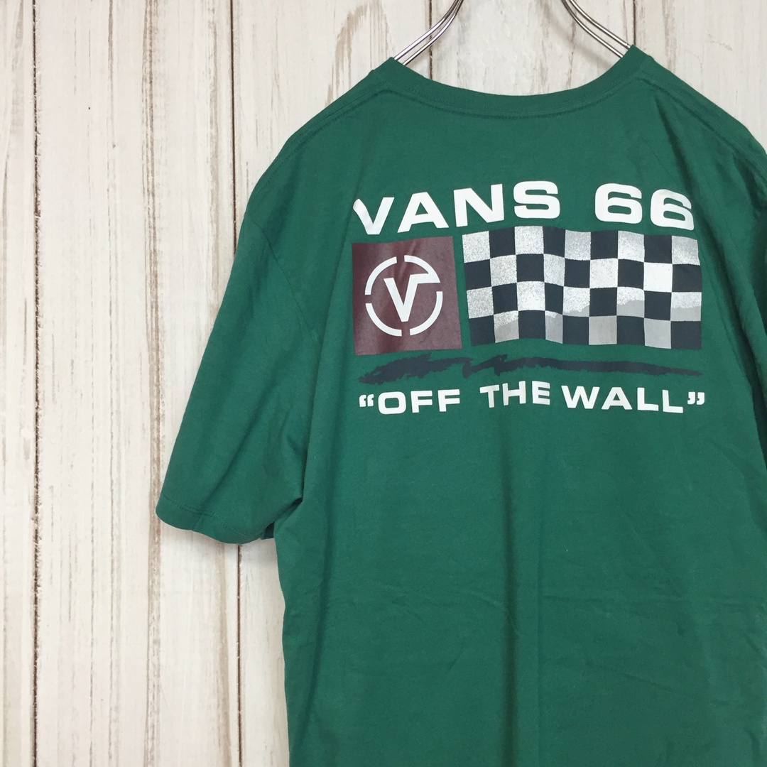 VANS(ヴァンズ)のヴァンズ VANS 半袖Tシャツ ビッグロゴプリント 緑 L 古着 メンズのトップス(Tシャツ/カットソー(半袖/袖なし))の商品写真