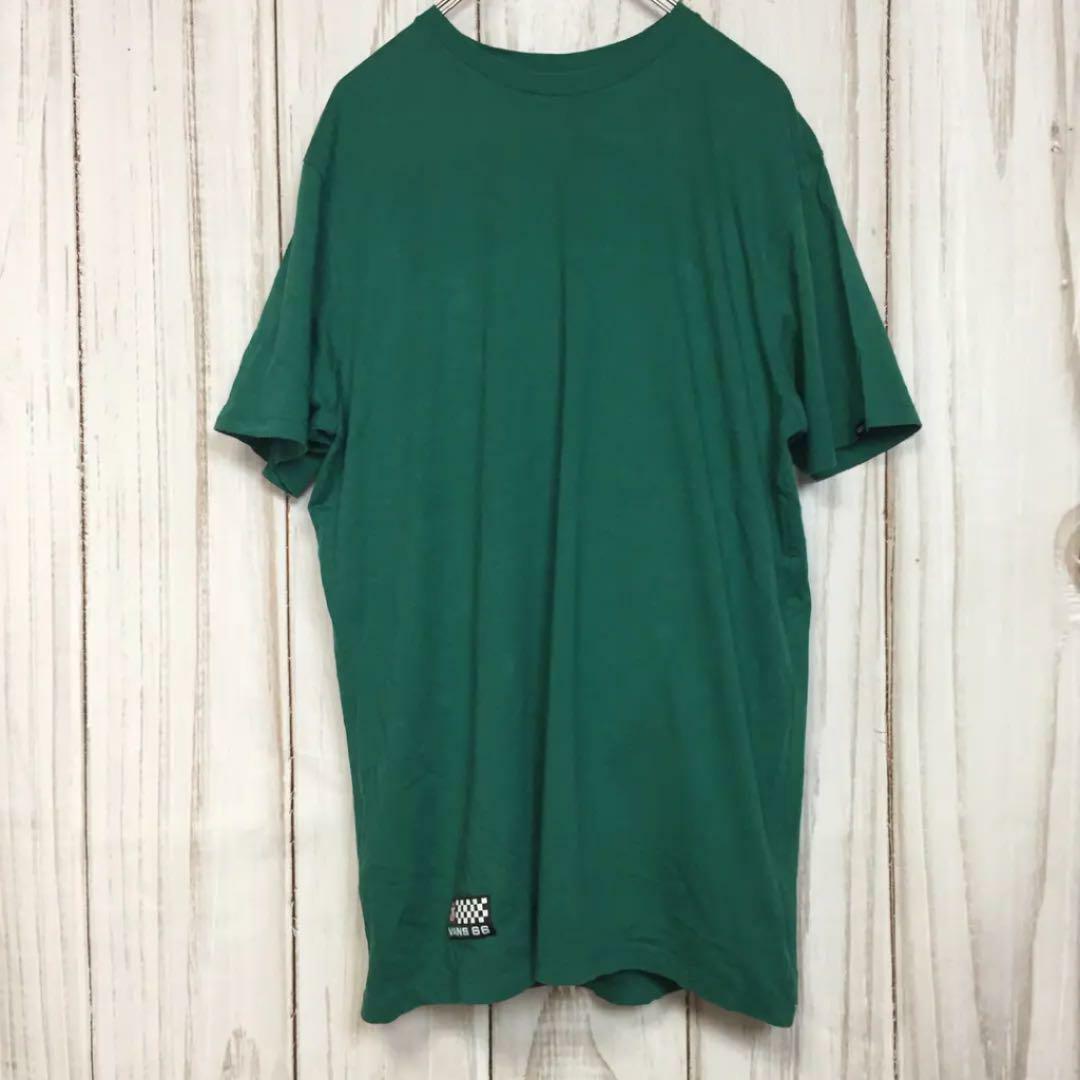 VANS(ヴァンズ)のヴァンズ VANS 半袖Tシャツ ビッグロゴプリント 緑 L 古着 メンズのトップス(Tシャツ/カットソー(半袖/袖なし))の商品写真