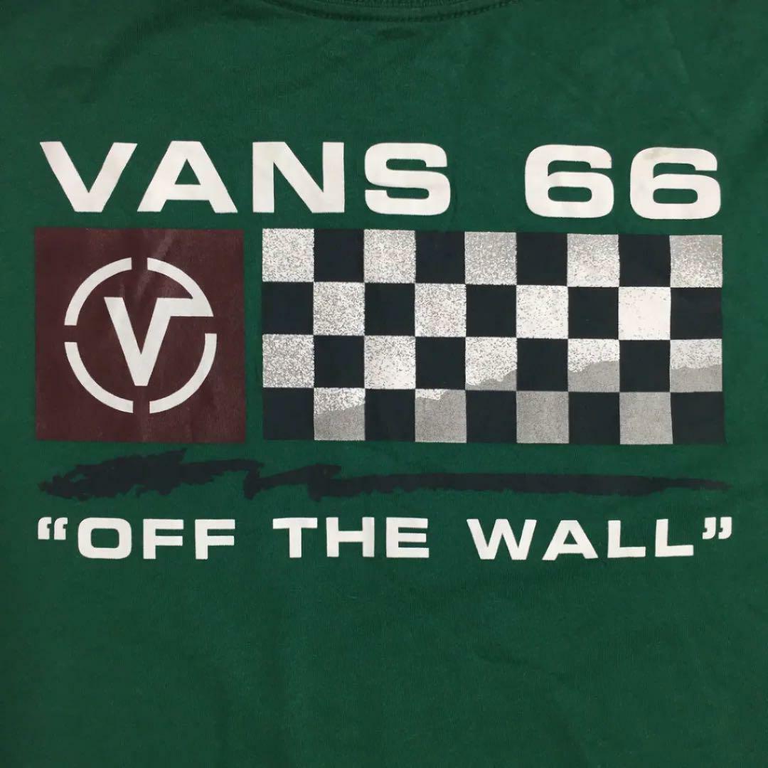 VANS(ヴァンズ)のヴァンズ VANS 半袖Tシャツ ビッグロゴプリント 緑 L 古着 メンズのトップス(Tシャツ/カットソー(半袖/袖なし))の商品写真