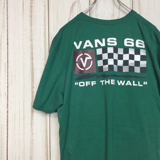 ヴァンズ(VANS)のヴァンズ VANS 半袖Tシャツ ビッグロゴプリント 緑 L 古着(Tシャツ/カットソー(半袖/袖なし))