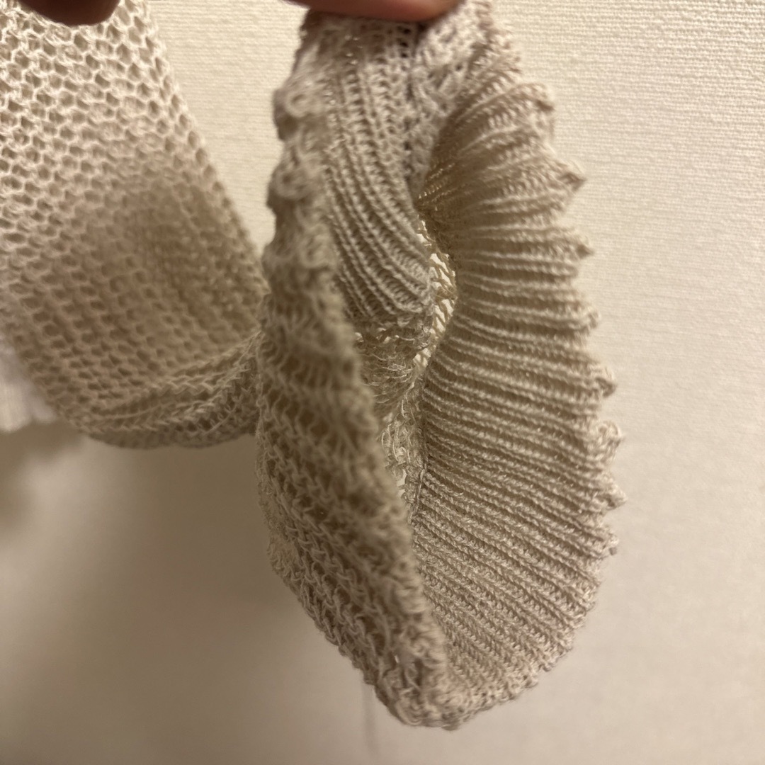 完売品OVERSIZE LINEN MESH KNIT/リネンメッシュニット-