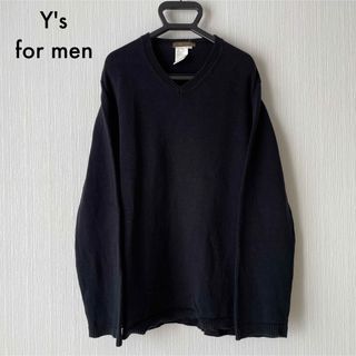 ワイズ(Y's)のY's for men リネン ニット ブラック MB-K16-071(ニット/セーター)