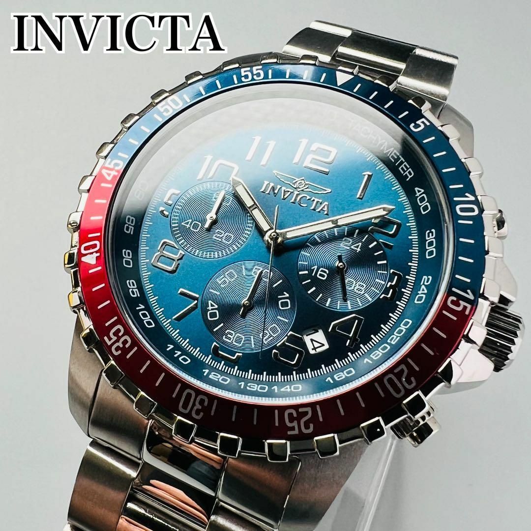 INVICTA   インビクタ 腕時計 メンズ ブルー レッド 新品 クォーツ