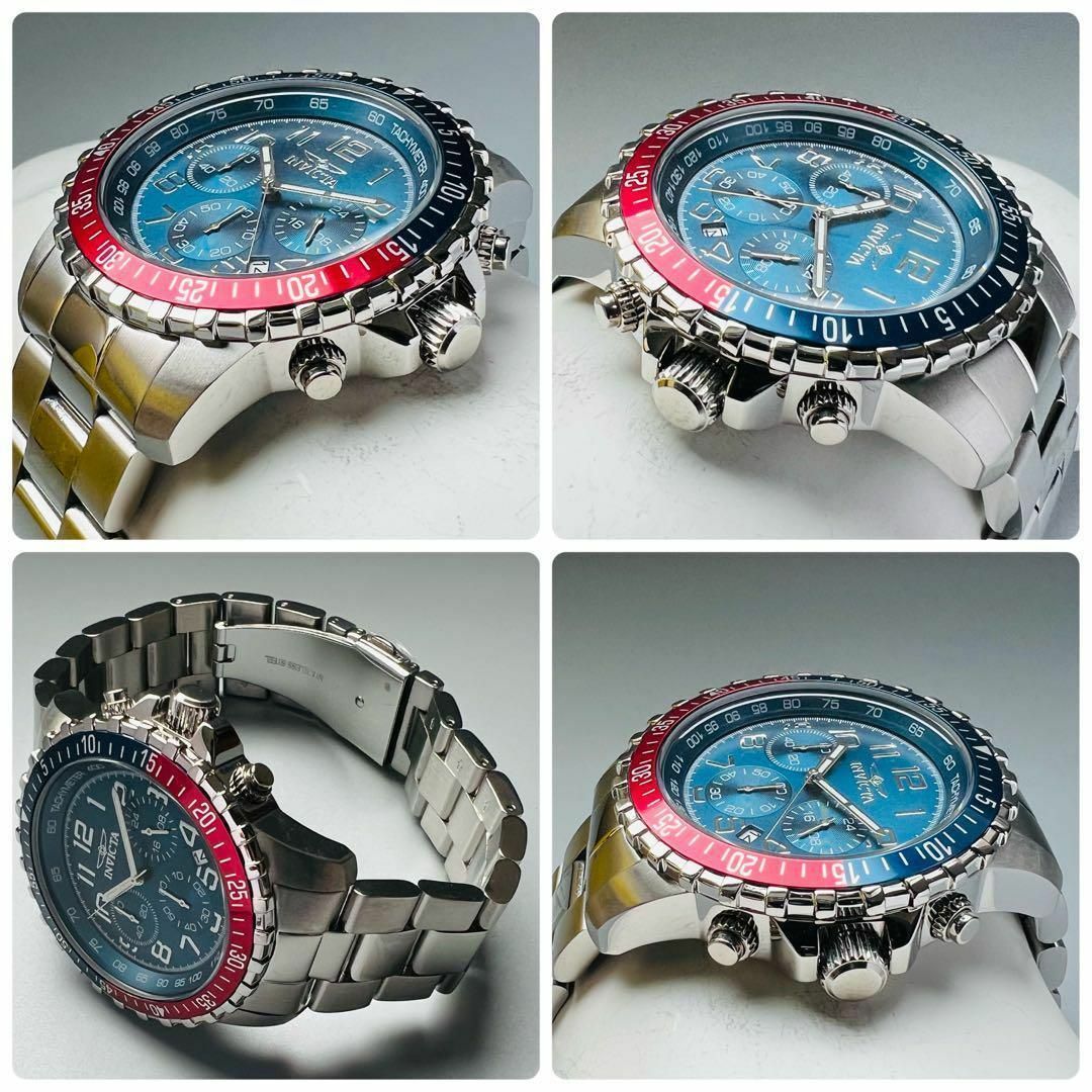 INVICTA(インビクタ)のインビクタ 腕時計 メンズ ブルー レッド 新品 クォーツ クロノグラフ 赤 青 メンズの時計(腕時計(アナログ))の商品写真