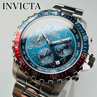 インビクタ(INVICTA)のインビクタ 腕時計 メンズ ブルー レッド 新品 クォーツ クロノグラフ 赤 青(腕時計(アナログ))