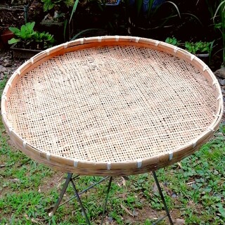 竹で編んだ竹籠(徳大サイズ)(バスケット/かご)