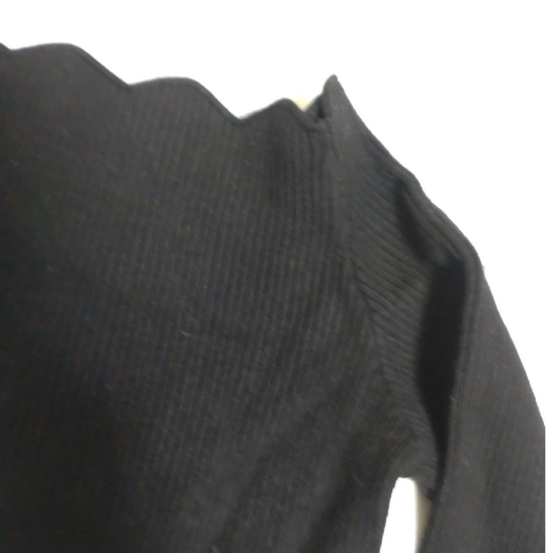 Andemiu(アンデミュウ)のアンデミュウ★ブラックニットカットソー レディースのトップス(ニット/セーター)の商品写真