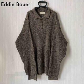 エディーバウアー(Eddie Bauer)の90s Eddie Bauer ポロニット オーバーサイズ (ニット/セーター)