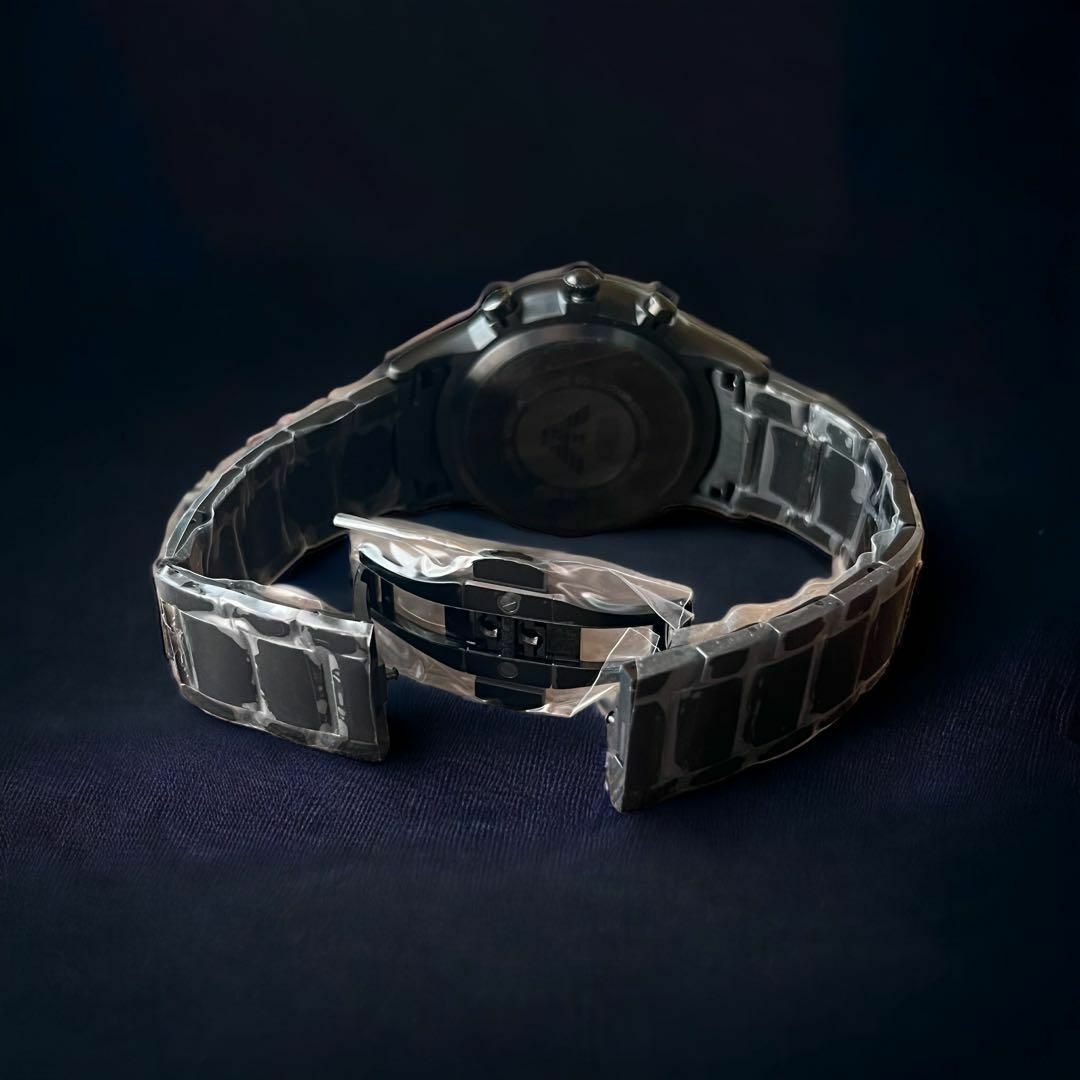 エンポリオアルマーニ クロノグラフオールブラック メンズ腕時計 通販