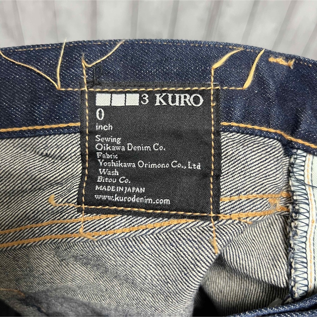 美品！KURO ヒゲ、ハチノス◎セルビッチデニム！日本製！赤耳！