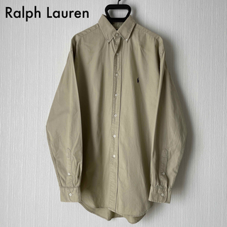 ラルフローレン(Ralph Lauren)の90s Ralph Lauren ベージュ ボタンダウンシャツ S(シャツ)