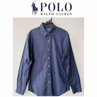 ラルフローレン(Ralph Lauren)のラルフローレン スリムフィット　メンズ　綿シャツ　長袖　Mサイズ　イカリ柄(シャツ)