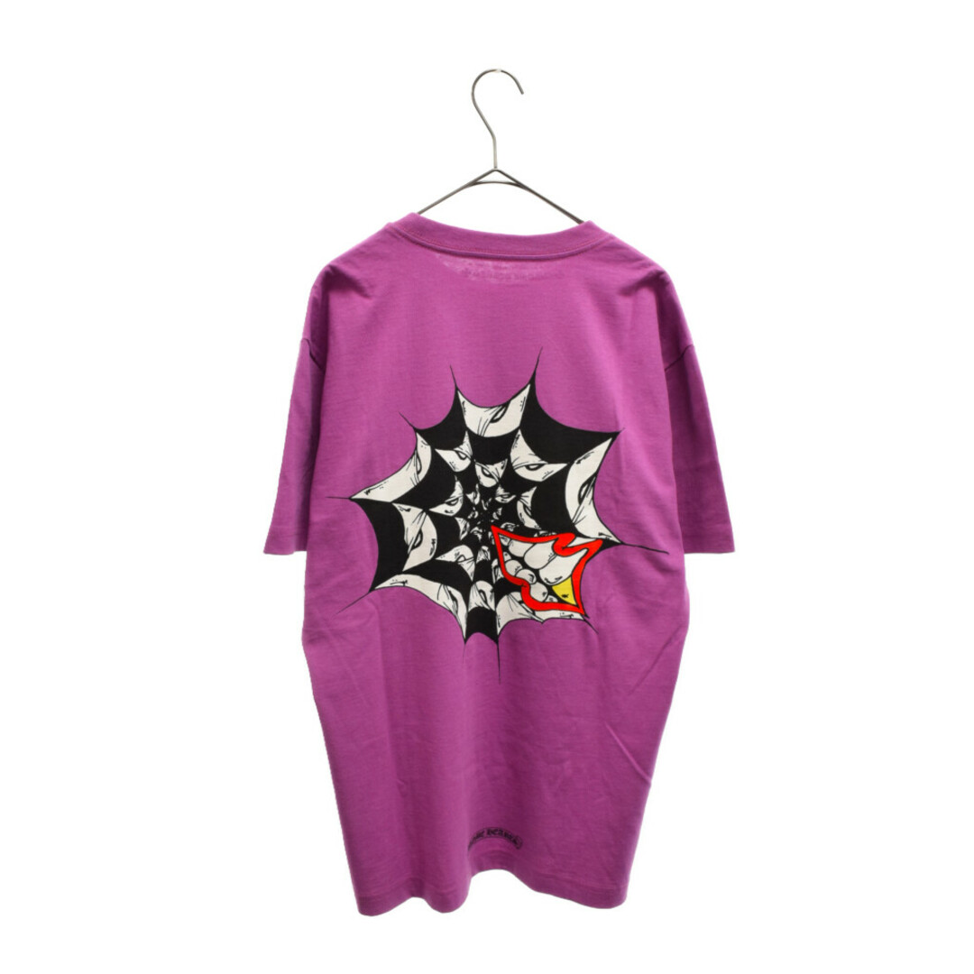 CHROME HEARTS クロムハーツ ×MATTY BOY PPO PHYSM T-SHRT ×マッティボーイ スパイダーチョンパーバックプリント半袖Tシャツ カットソー パープル