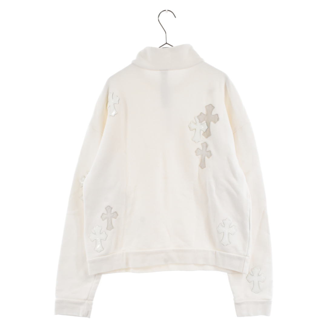 CHROME HEARTS クロムハーツ 22AW Y NOT Crewneck Sweat ワイノット クルーネック クロスパッチ クルーネックスウェットトレーナー グレー