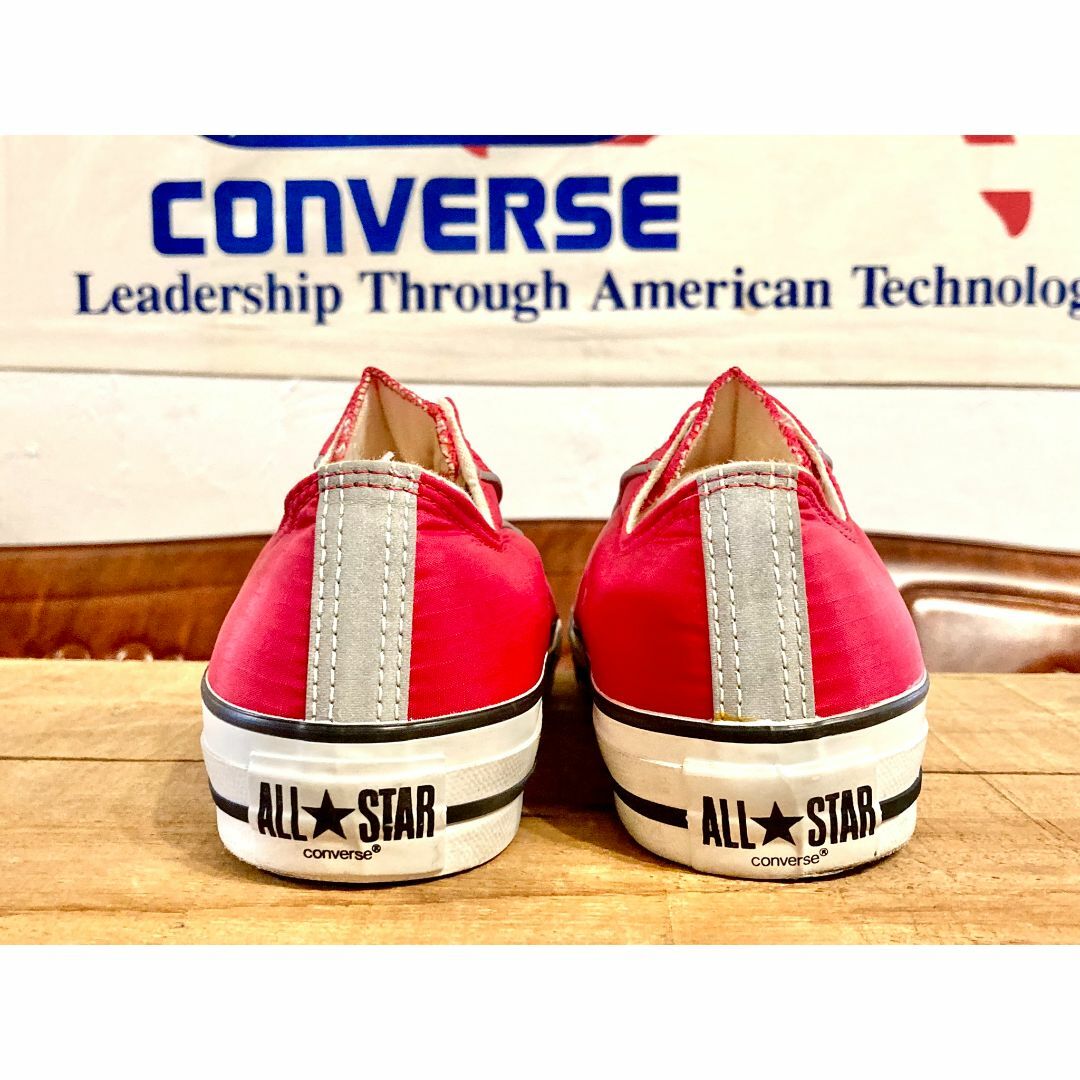 CONVERSE(コンバース)の★90s!希少レア!コンバース オールスターナイロン 赤 ビンテージ 236★ メンズの靴/シューズ(スニーカー)の商品写真