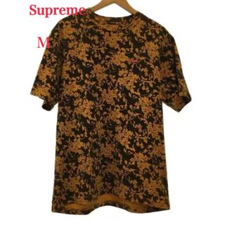 (M)Supreme Small Box Logo Tee花柄黒ボックスロゴ