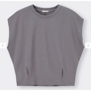 ジーユー(GU)のGU ウエストタックフレンチスリーブT  Sサイズ(Tシャツ(半袖/袖なし))