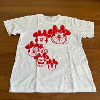 ディズニー(Disney)のコムデギャルソンガール　ミニーマウスTシャツ　Ｌサイズ(カットソー(半袖/袖なし))