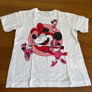 ディズニー(Disney)のコムデギャルソンガール　ミニーマウスTシャツ　Ｌサイズ(Tシャツ(半袖/袖なし))