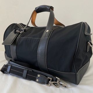 コーチ(COACH)の【美品】coach ボストンバッグ ナイロン×レザー 2way黒 大容量(ボストンバッグ)