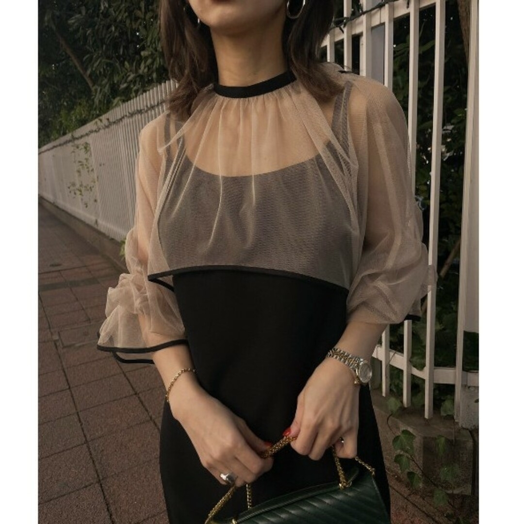 Ameri VINTAGE(アメリヴィンテージ)のアメリヴィンテージ　2WAY VEIL TULLE TOP レディースのトップス(ボレロ)の商品写真