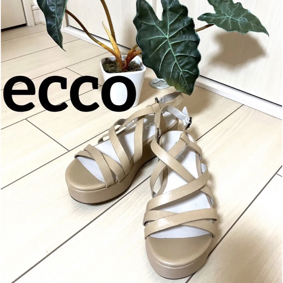 ECCO(エコー)のecco プラットフォームサンダル　楽ちん　サイズ37 レディースの靴/シューズ(サンダル)の商品写真