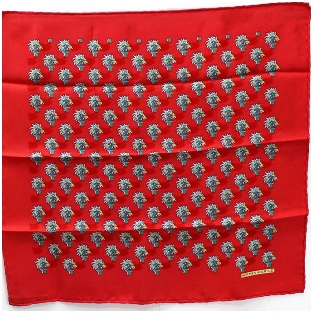 エルメス シルク ミニスカーフ カレ45 ガヴロッシュ レッド゙