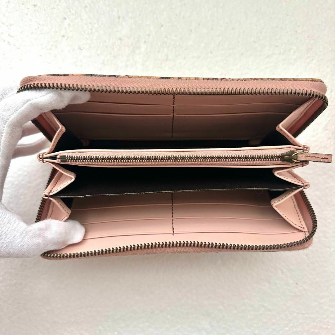 レア】GUCCI グッチ 443123 長財布 GGマーモントパイソン ピンク-
