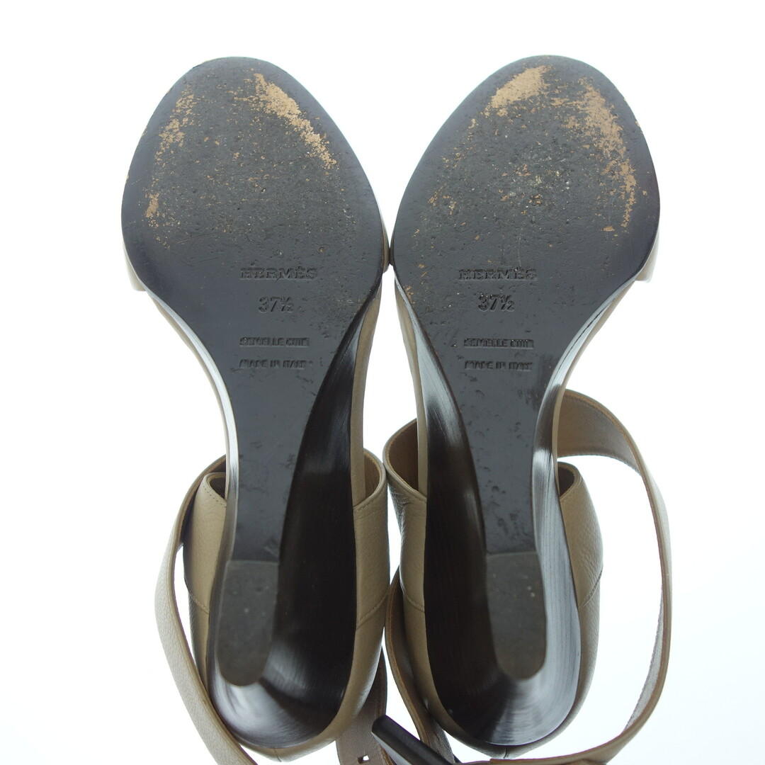 Hermes(エルメス)のエルメス レザーパンプス ベルトデザイン ゴールド金具【AFD7】 レディースの靴/シューズ(ハイヒール/パンプス)の商品写真