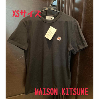 メゾンキツネ(MAISON KITSUNE')のなーちゃん様専用　新品　メゾンキツネ  Tシャツ　XS 黒　男女兼用(Tシャツ(半袖/袖なし))