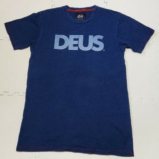 デウスエクスマキナ(Deus ex Machina)のデウスエクスマキナ インディゴ ロゴプリント 半袖Tシャツ(Tシャツ/カットソー(半袖/袖なし))