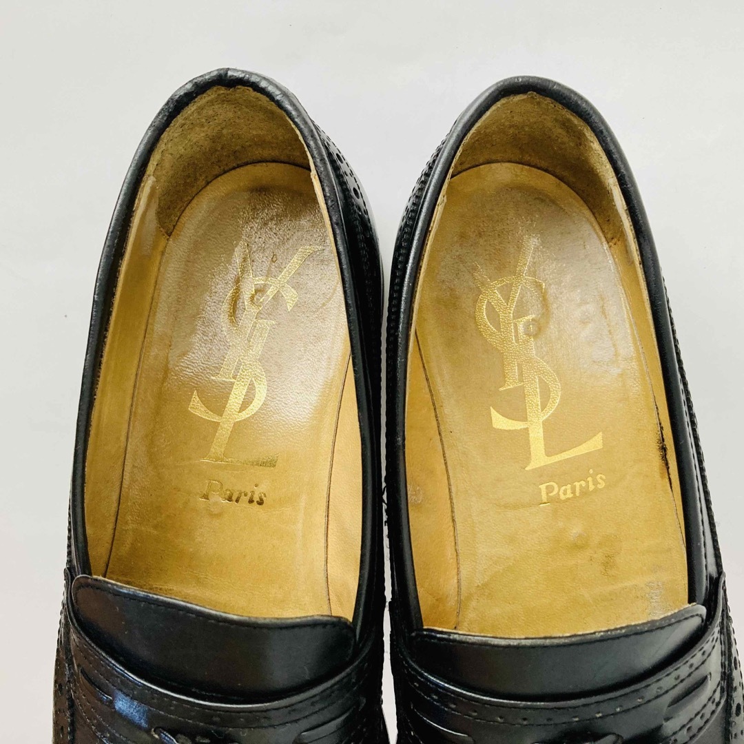 Yves Saint Laurent(イヴサンローラン)のイヴ サンローラン 黒 タッセルローファー 25cm 除菌・消臭済み メンズの靴/シューズ(ドレス/ビジネス)の商品写真