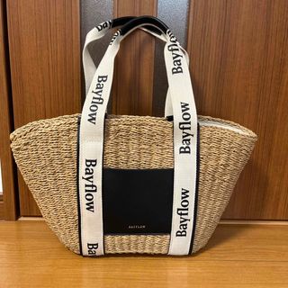 ベイフロー(BAYFLOW)のBAYFLOW   ロゴテープPPトートBAG(かごバッグ/ストローバッグ)