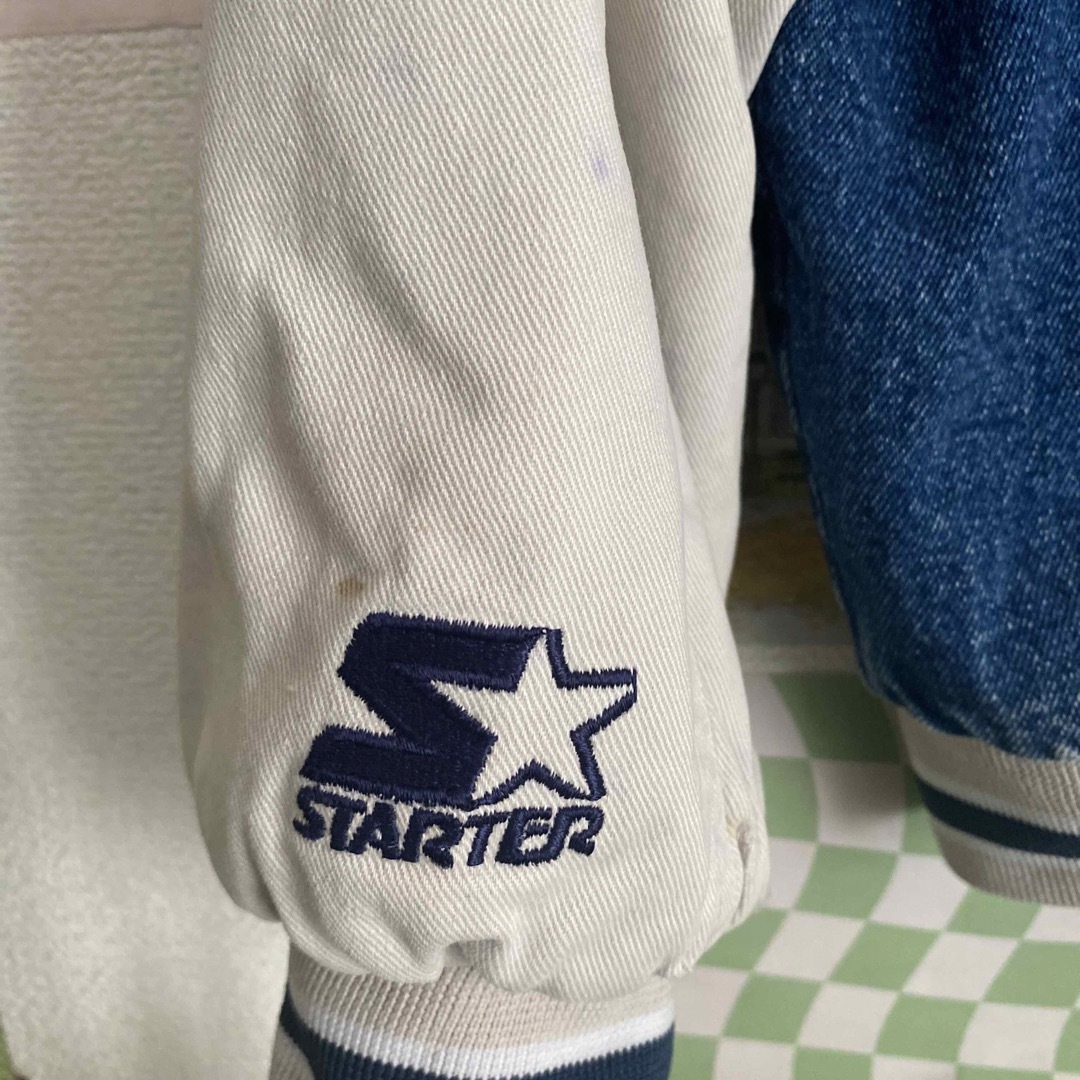 デニム スタジャン STARTER オーバーサイズ ブルゾン Lサイズ - スタジャン