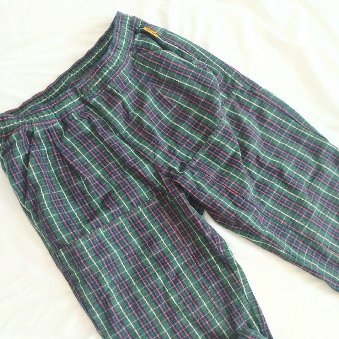 GU　スタディオセブン　チェック柄パンツ　緑　総柄　韓国ファッション　韓国男子 メンズのパンツ(ワークパンツ/カーゴパンツ)の商品写真