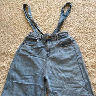 ザラキッズ(ZARA KIDS)のサスペンダー付きワイドデニム(パンツ/スパッツ)