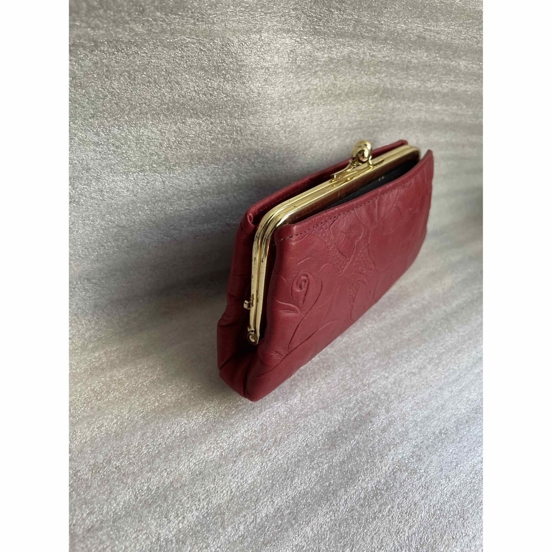 財布 バラの型押し がま口 レディースのファッション小物(財布)の商品写真