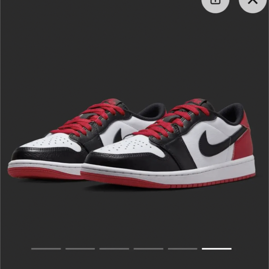 NIKE(ナイキ)のエアジョーダン1 LOW Black Toe 27cm メンズの靴/シューズ(スニーカー)の商品写真