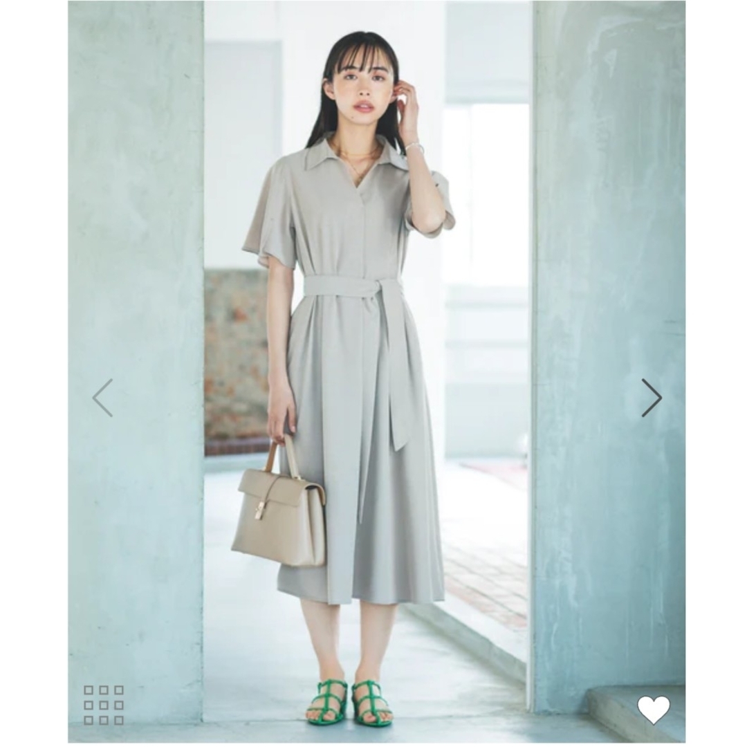 新品！未使用！♥️Vis♥️【洗える】リネンライクスキッパーフレアワンピース。Ｓaquagirl